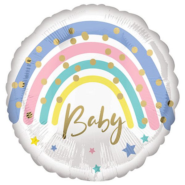 Amscan 18 inch Pastel Rainbow Baby Foil Balloon_4167101-500__76871