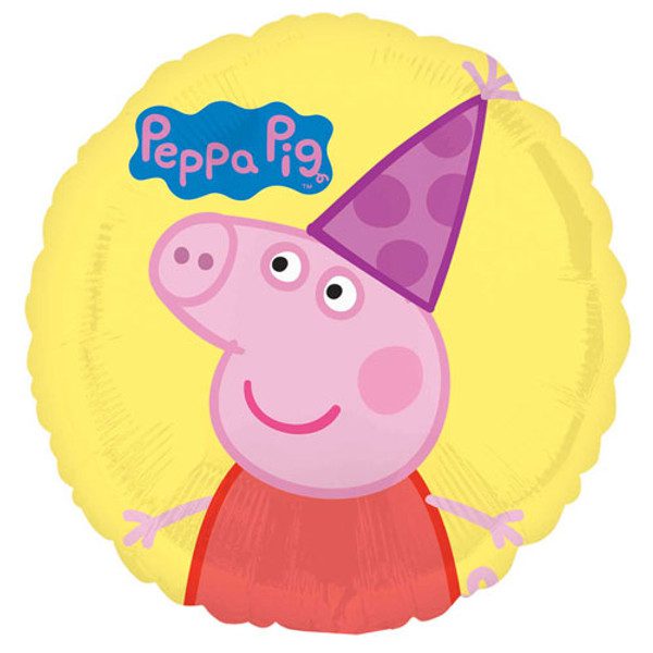 Amscan 18 inch Peppa Pig Party Hat Foil Balloon_3190901-opt-500__05791