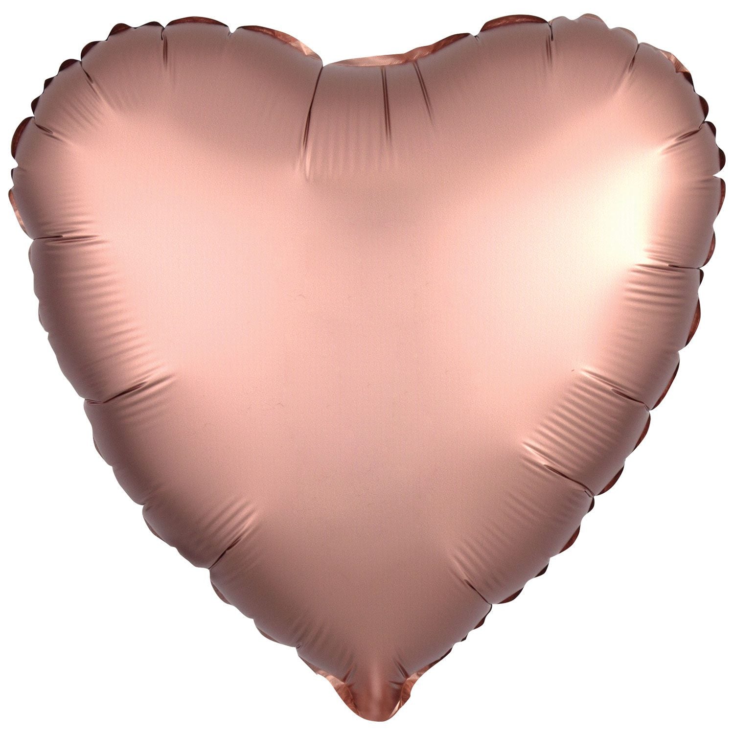 Amscan 18 inch Silk Lustre Rose Copper Heart Foil Balloons 9914132