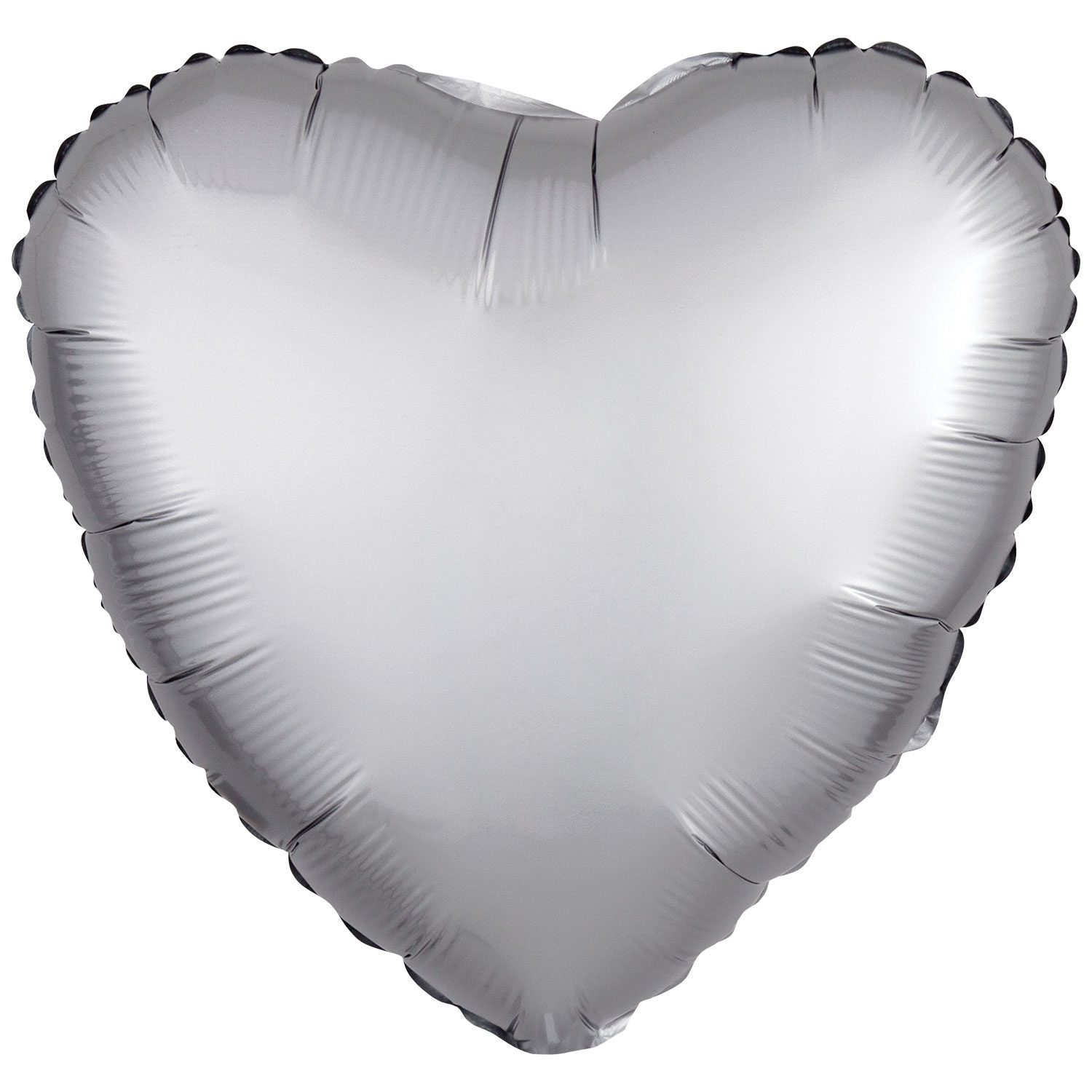Amscan 18 inch Silk Lustre Silver Heart Foil Balloons 9914126