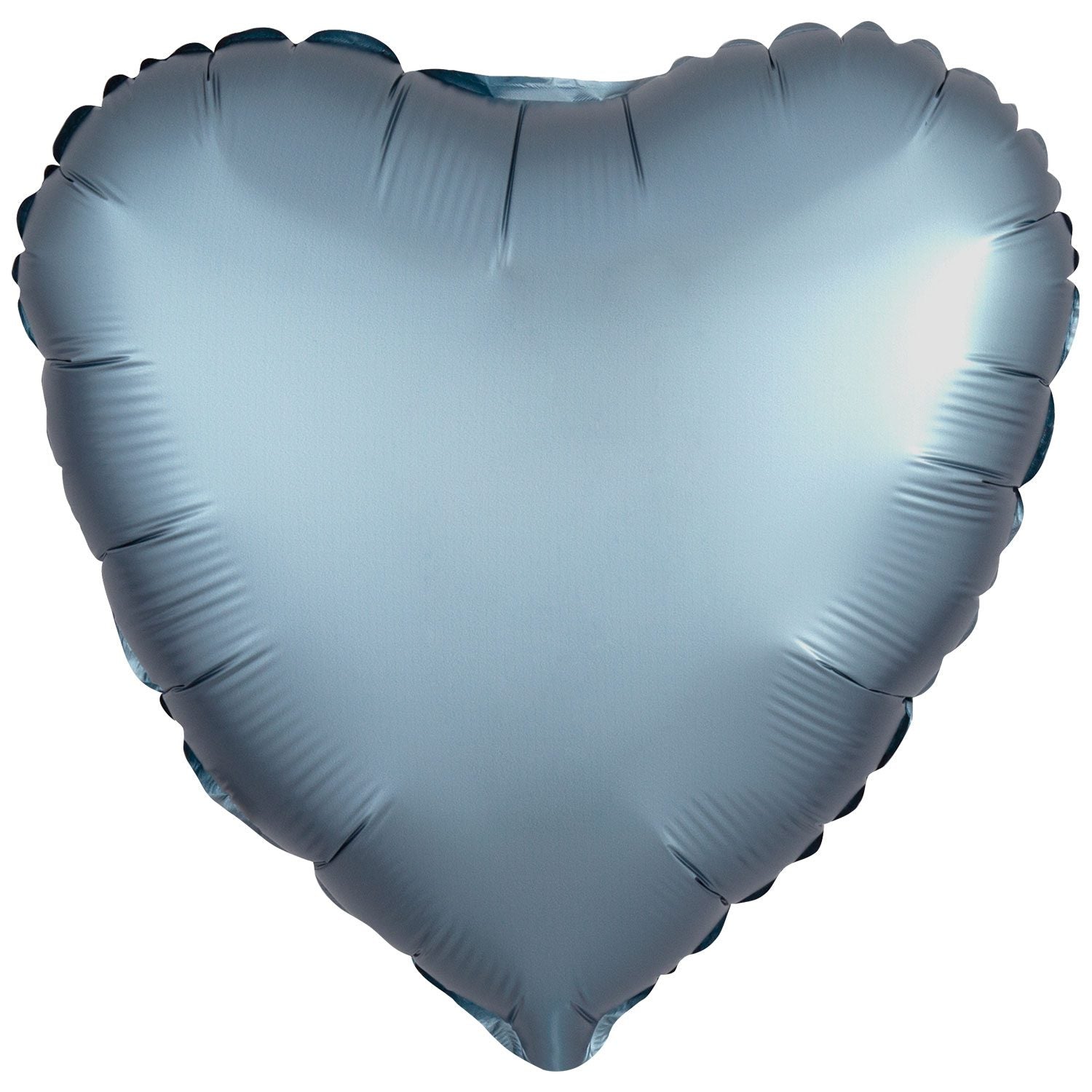 Amscan 18 inch Silk Lustre Steel Blue Heart Foil Balloons 9914138