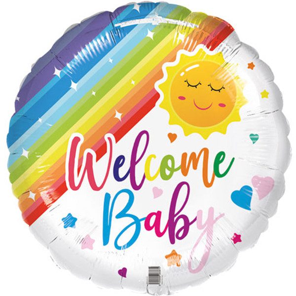 Amscan 18 inch Welcome Baby Rainbow Foil Balloon_9914165-500__66723
