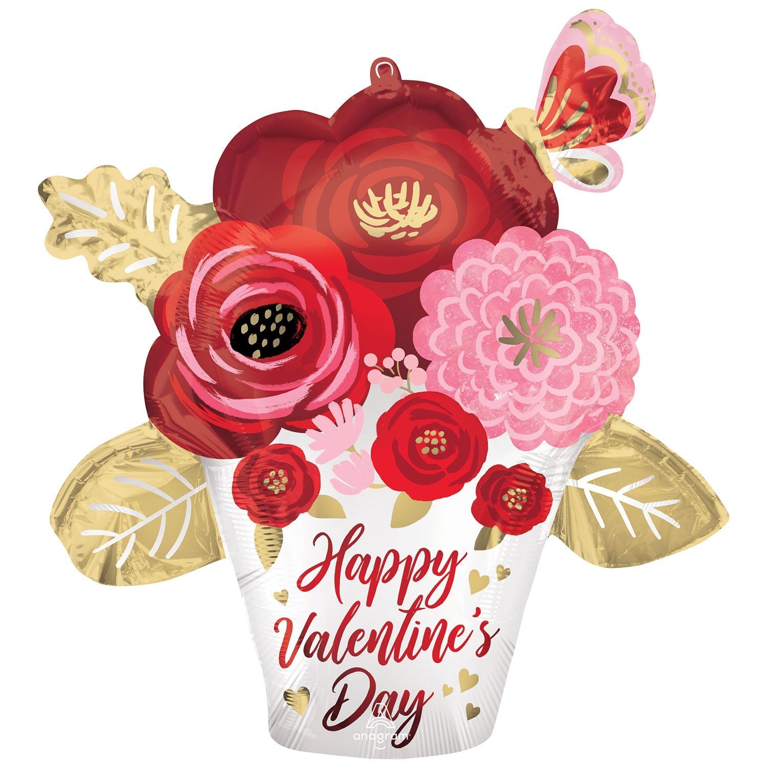 Amscan 26 inch Painted Flowers SuperShape Satin Luxe Foil Balloons_4364101