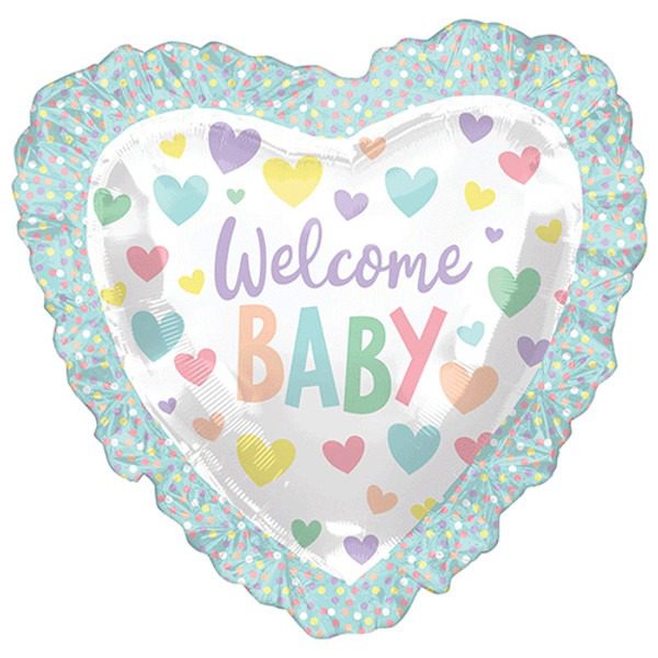 Amscan 28 inch Baby Ruffle Heart Supershape Foil Balloon_4164501-2-500__89519