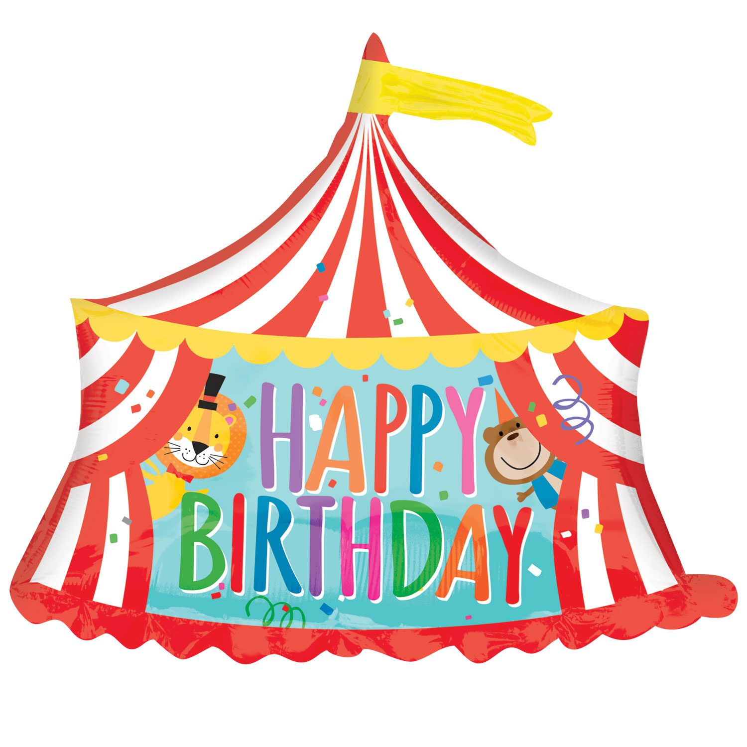 Amscan 28 inch Birthday Circus Tent Super shape Foil Balloon_60109-3565901-1-3-1500+