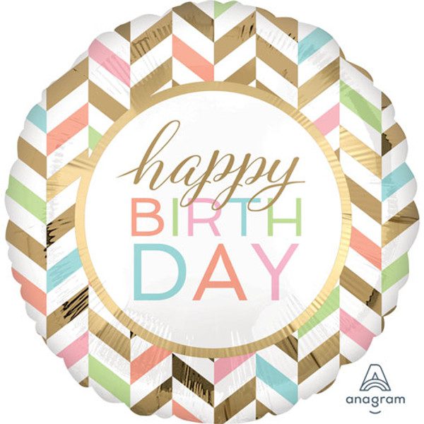 Amscan 28 inch Happy Birthday Pastel Celebration Foil Balloon_3717901-500__95840