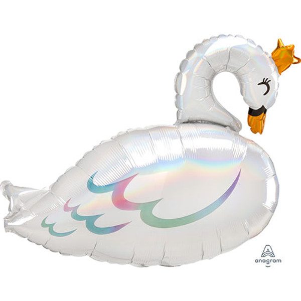 Amscan 29 inch Swan Iridescent Supershape Foil Balloon_4121301-2-500__62113