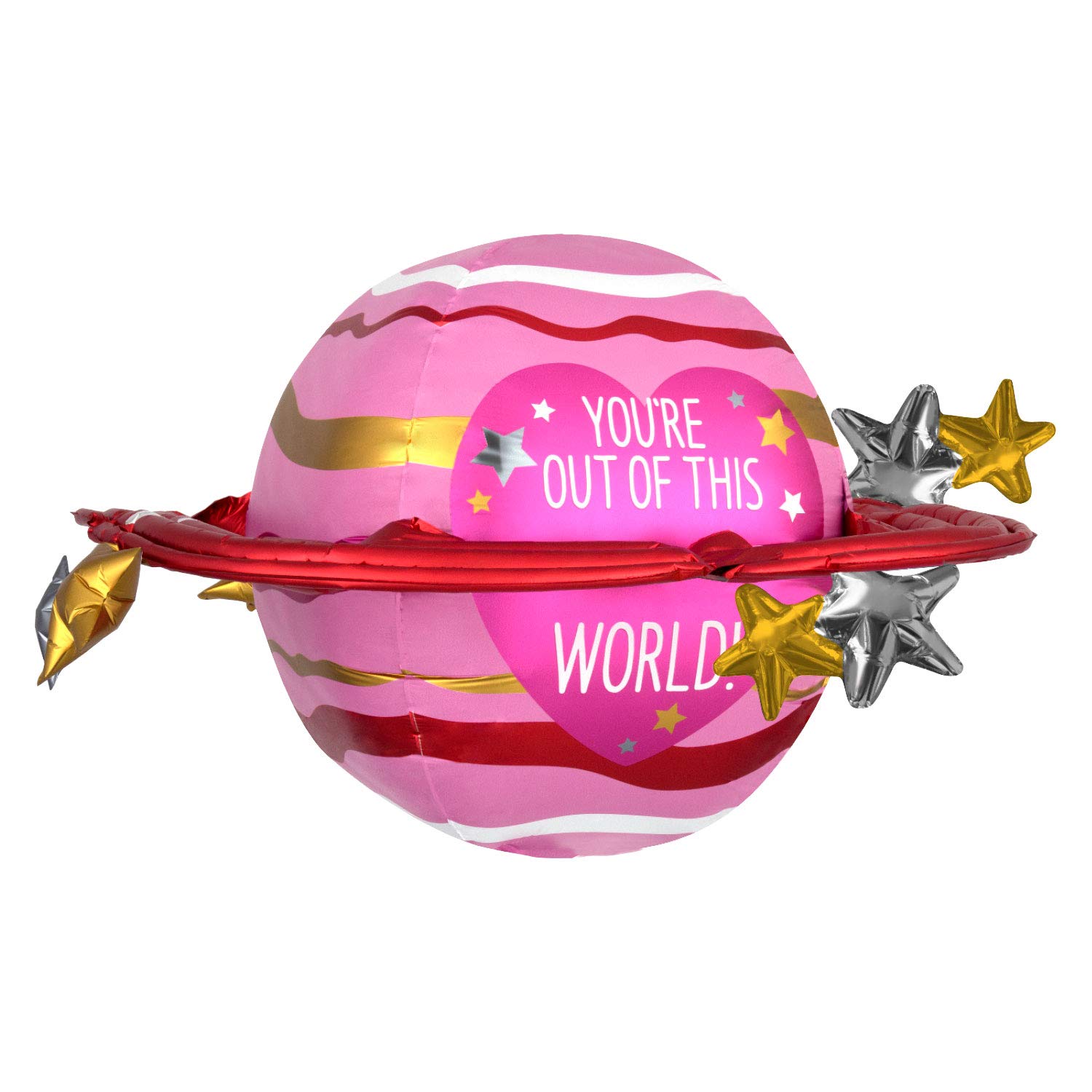Amscan 29 inch You're Out Of This World Planet Pink Foil Balloon_3869801