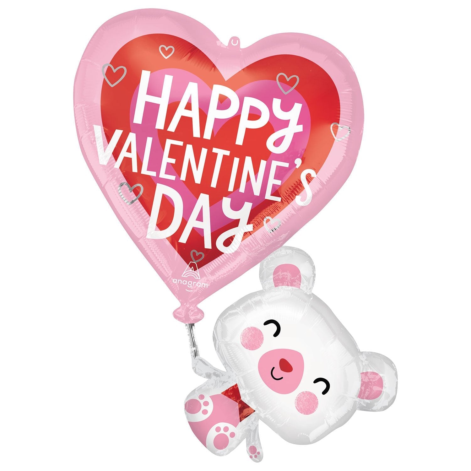 Amscan 31 inch Floating Valentine's Bear SuperShape Foil Balloon_4363401