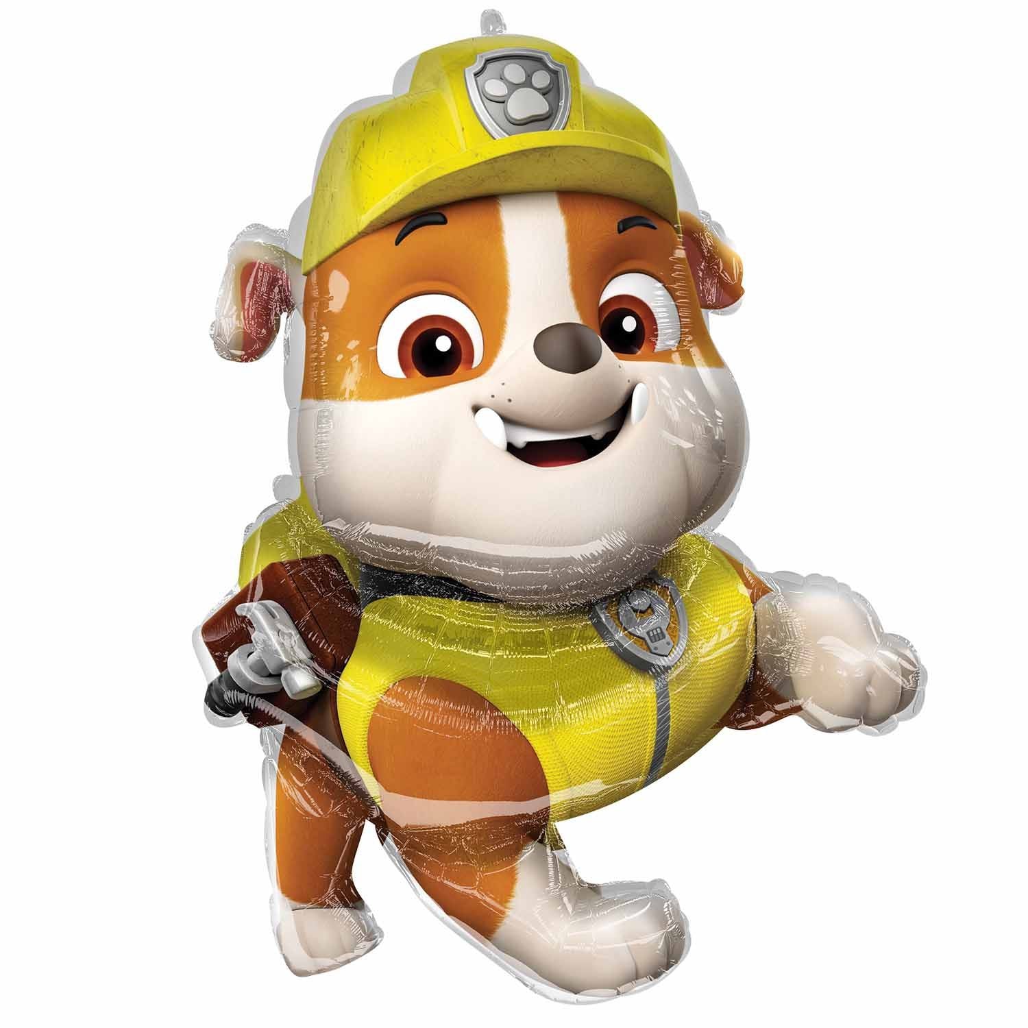Amscan 32 inch Paw Patrol Rubble Super Shape Foil Balloon_79452-4601575-1-3-1500+