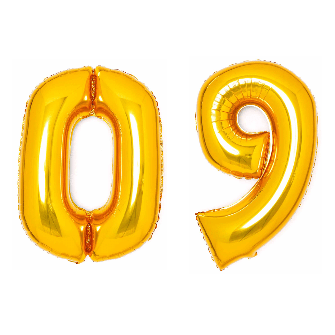 Amscan 34 inch Gold Foil Number 0-9