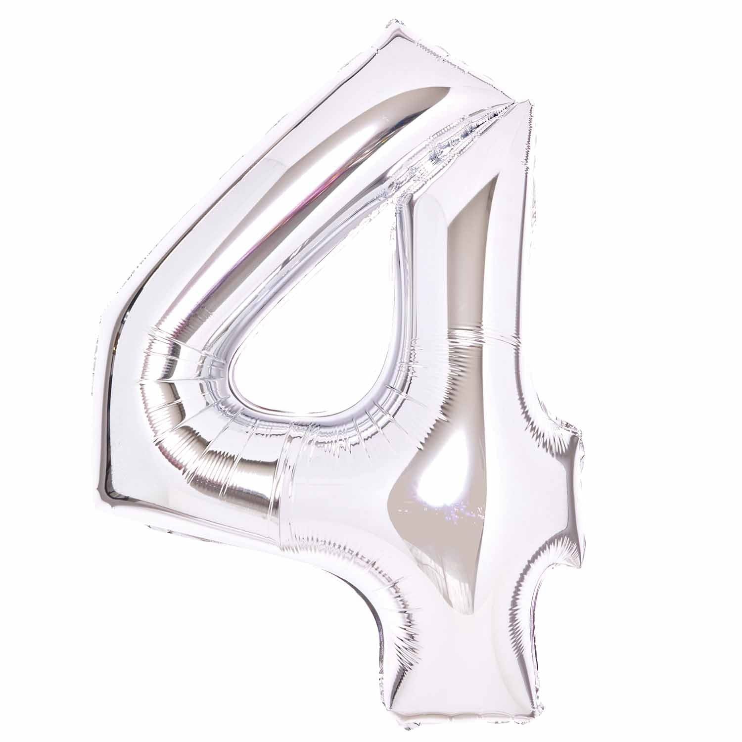 Amscan 34 inch Silver Foil Number 4 72522-9913067-1-3-1500+