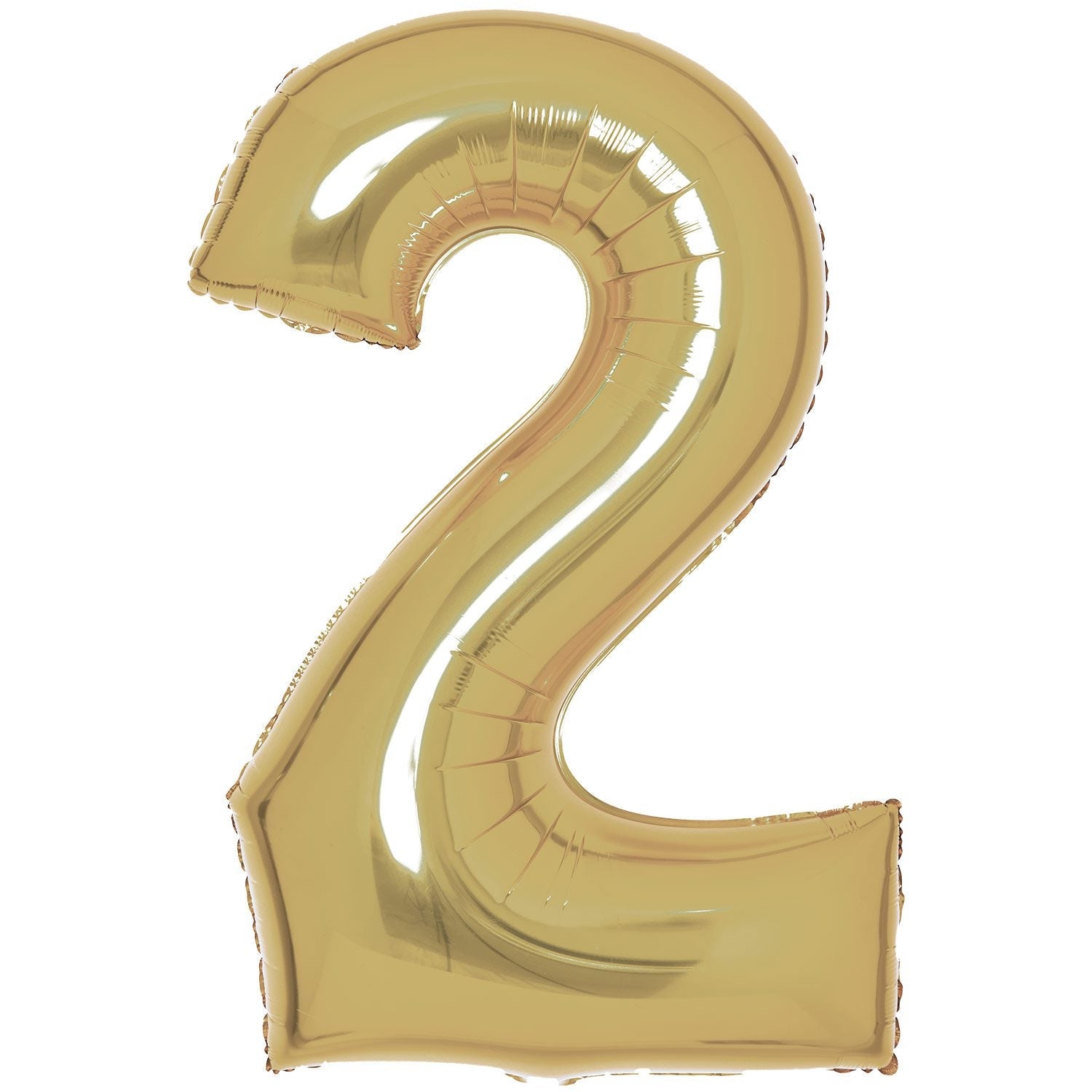 Amscan 34 inch White Gold Foil Number 2 74532-9915180-1-3-1500+ (1)