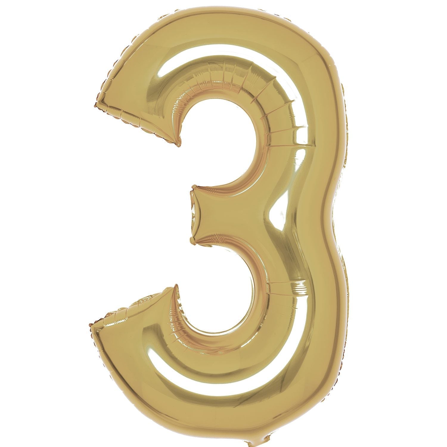 Amscan 34 inch White Gold Foil Number 3 74522-9915181-1-3-1500+