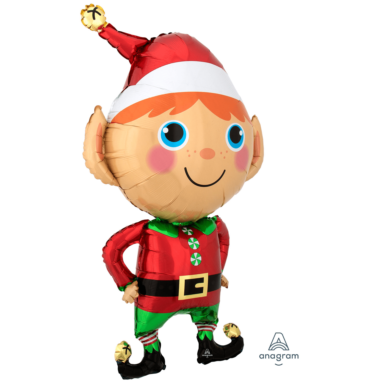 Amscan 35 inch Happy Christmas Elf SuperShape Foil Balloon_4044501