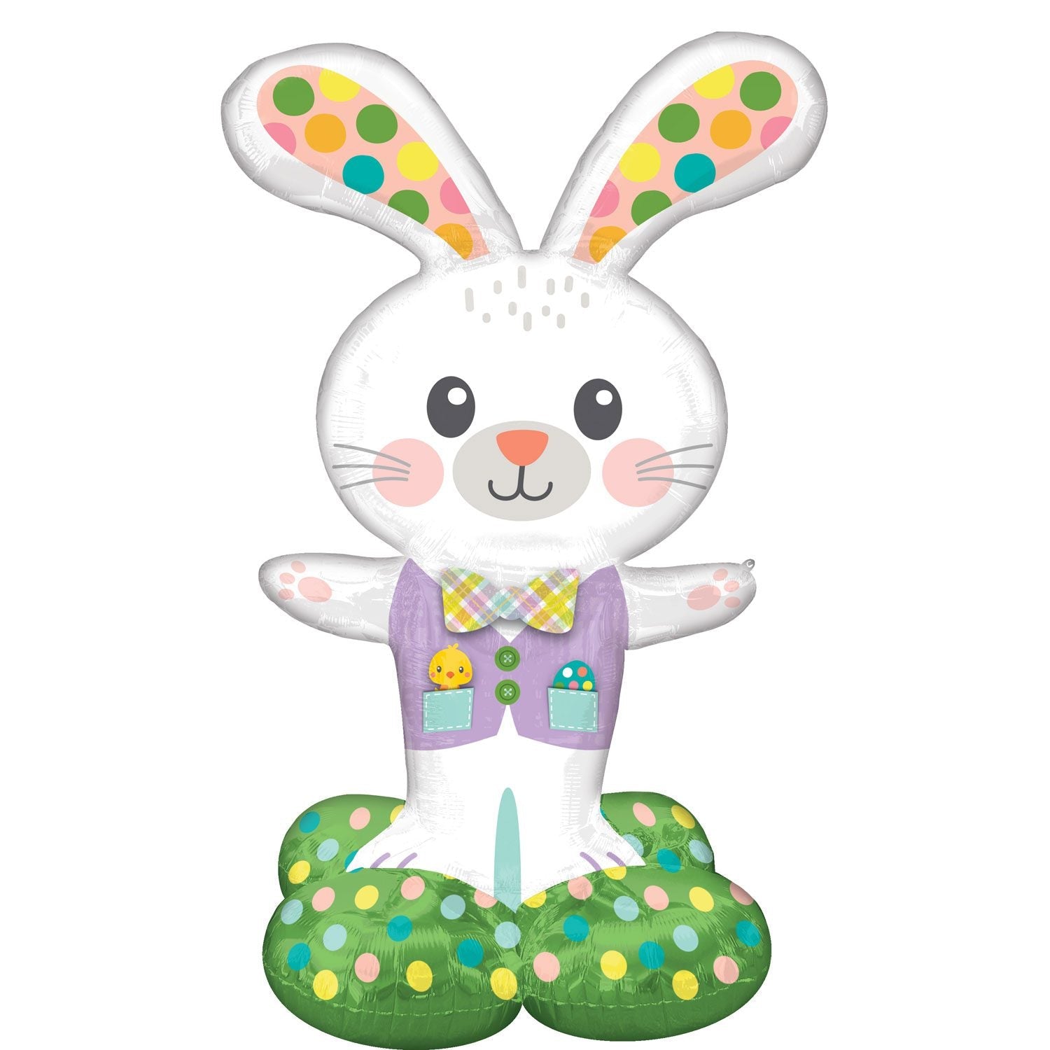 Amscan 46 inch Spotted Easter Bunny AirLoonz Foil Balloon_4377211