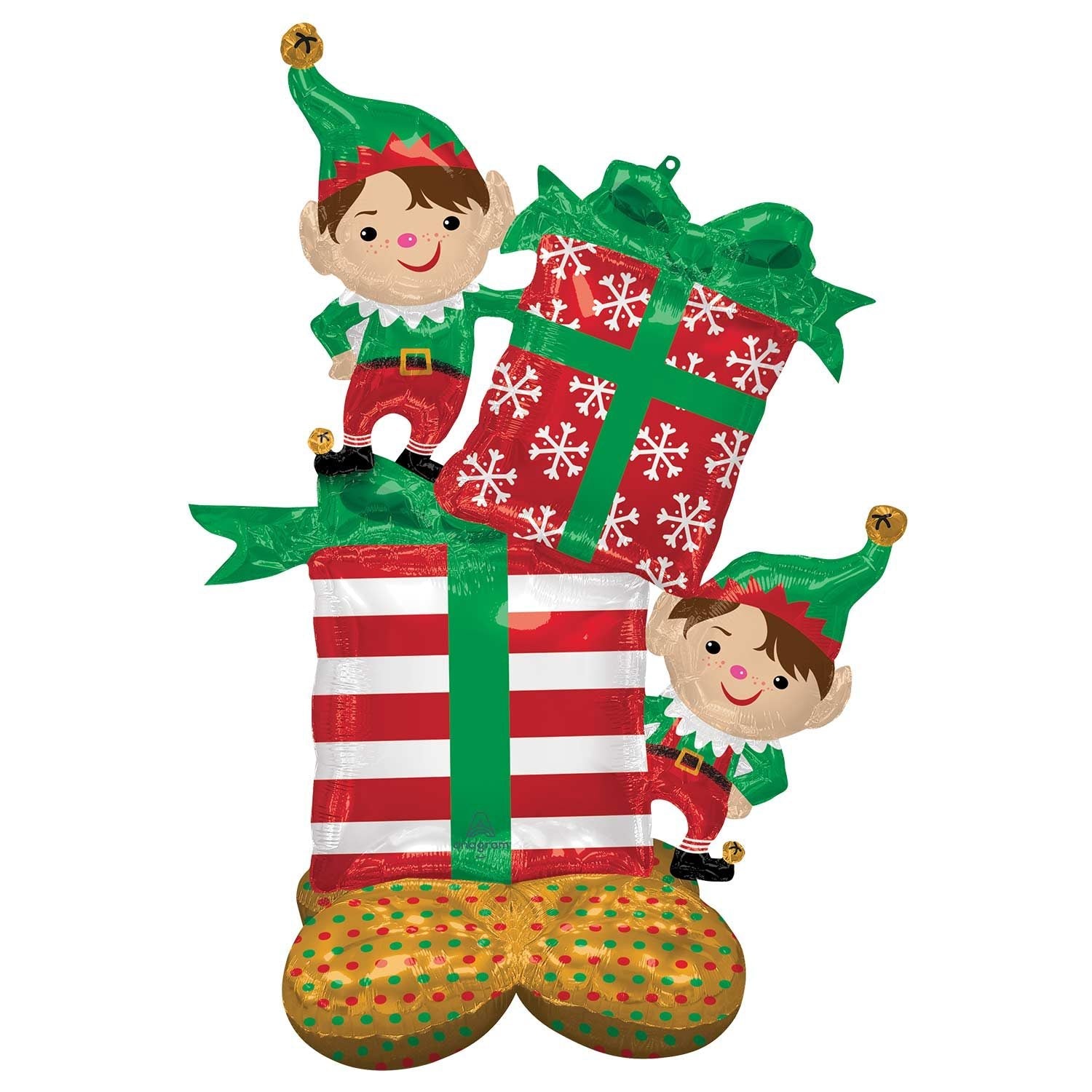Amscan 53 inch Christmas Elves & Presents AirLoonz Foil Balloon_4295311