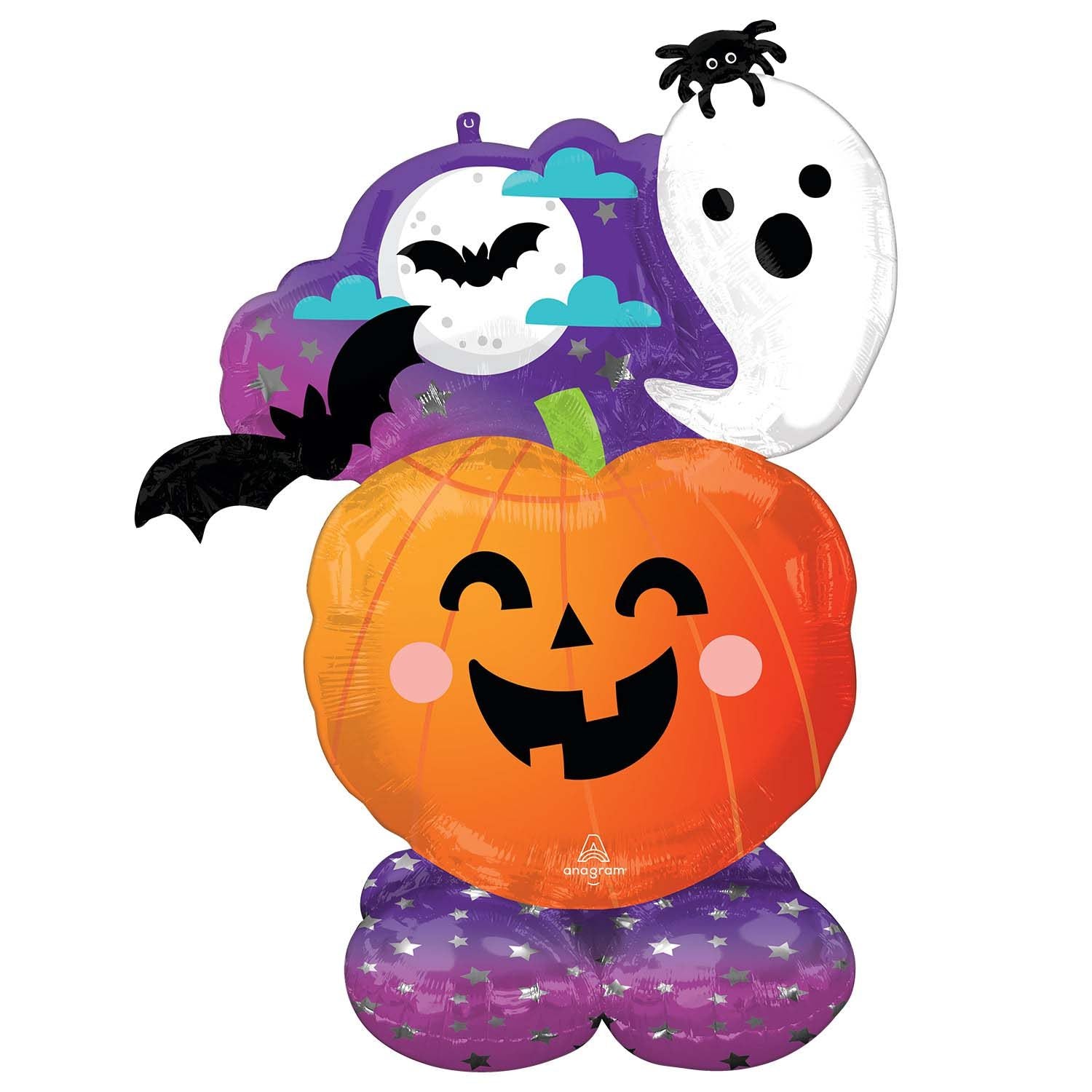 Amscan 53 inch Halloween Ghostly Pumpkin Airloonz Foil Balloon_74416-4484111-1-3-1500+