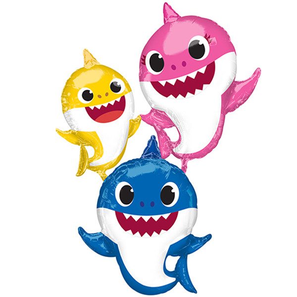 Amscan 66 inch Baby Shark Trio Airwalker Foil Balloon_4076401-500__75485
