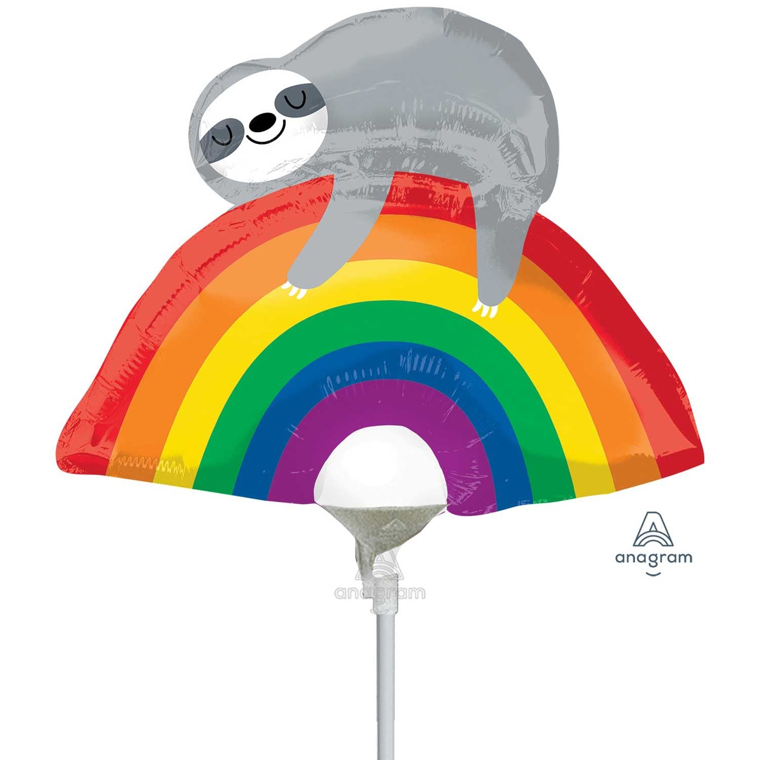 Amscan 9 inch Rainbow Sloth Mini Shape Foil Balloon (Air Filled) _62988-4122902-1-3-1500+