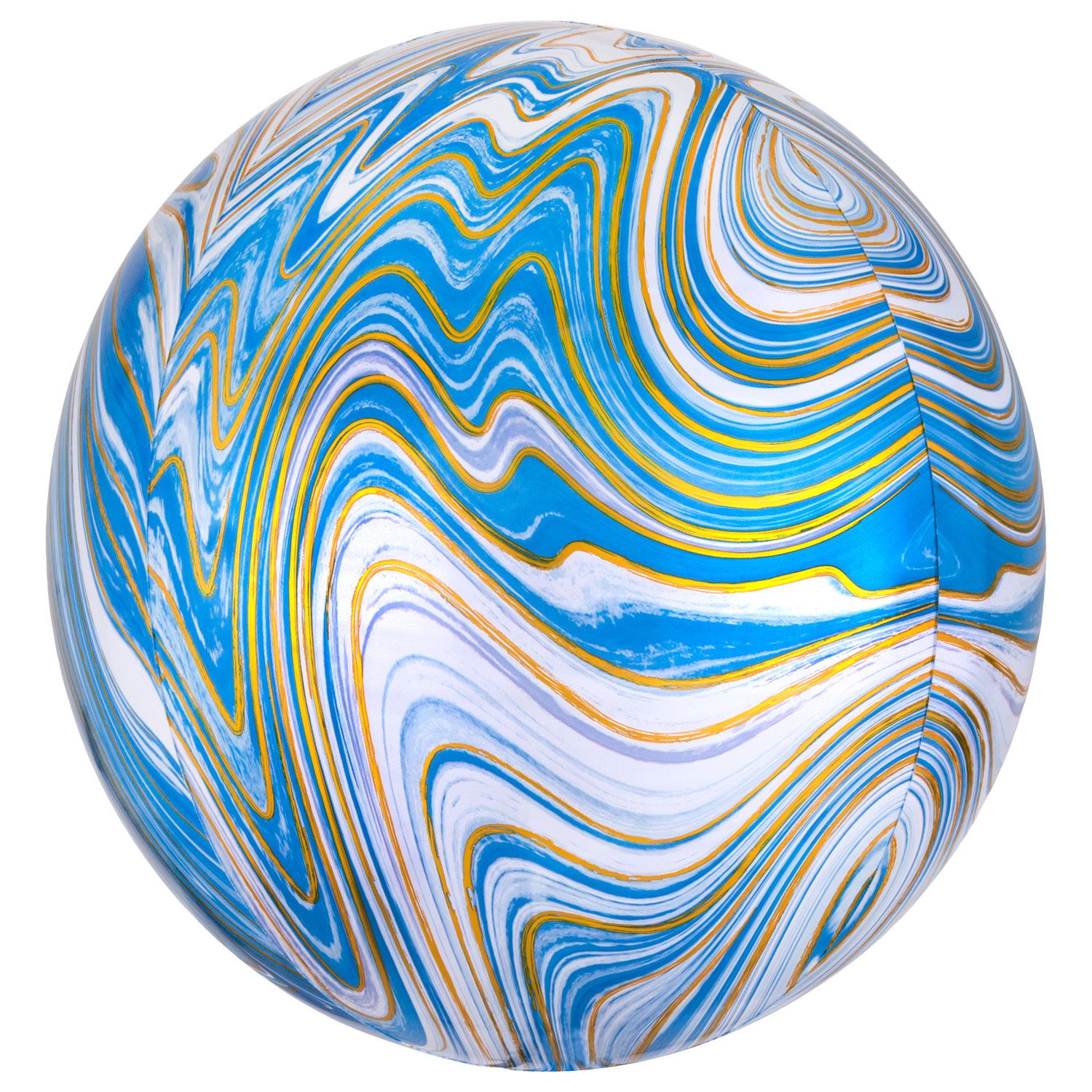 Amscan Anagram 16 inch Blue Marblez Orbz Foil Balloon 4139401