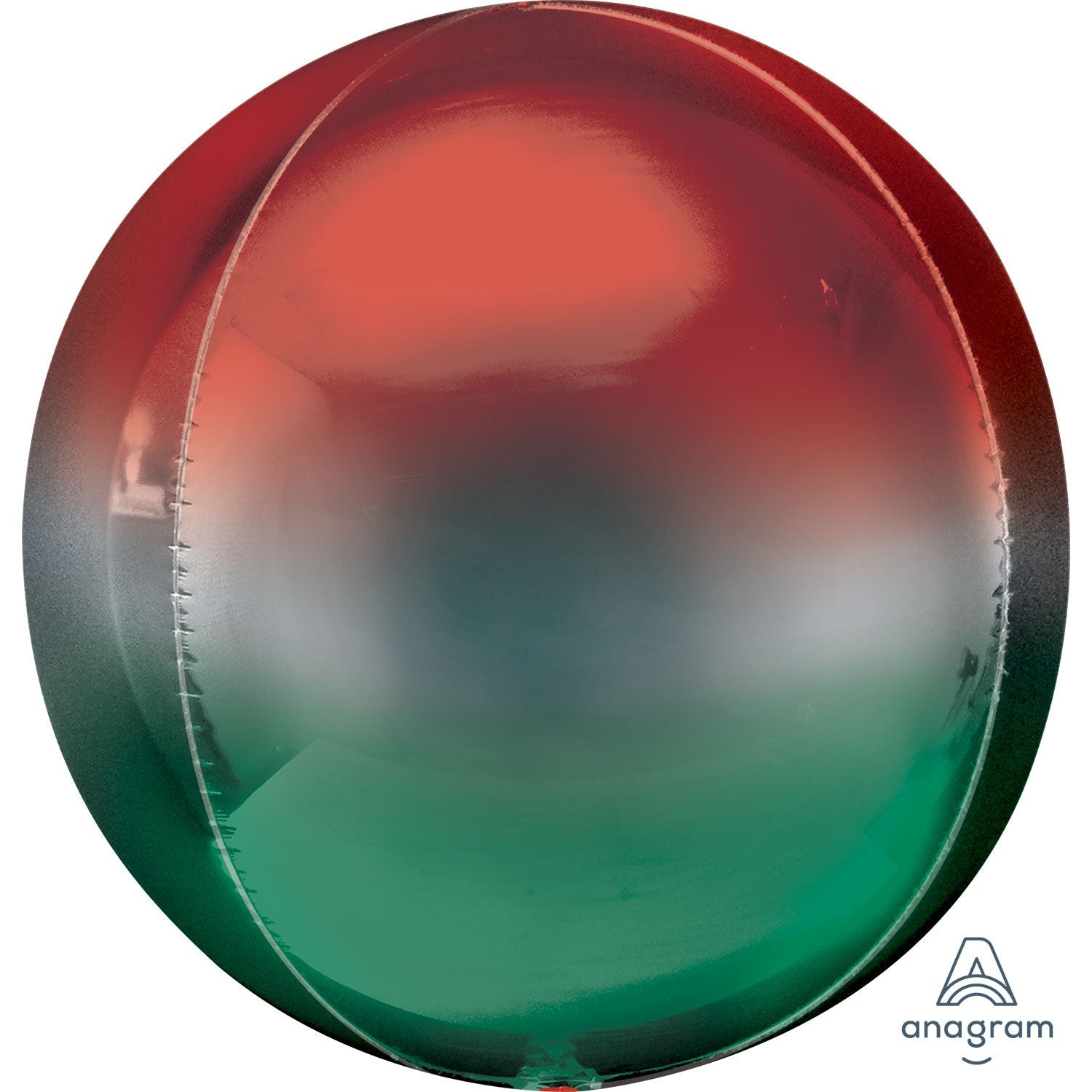 Amscan Anagram 16 inch Ombre Red Green Orbz Foil Balloon 4021401