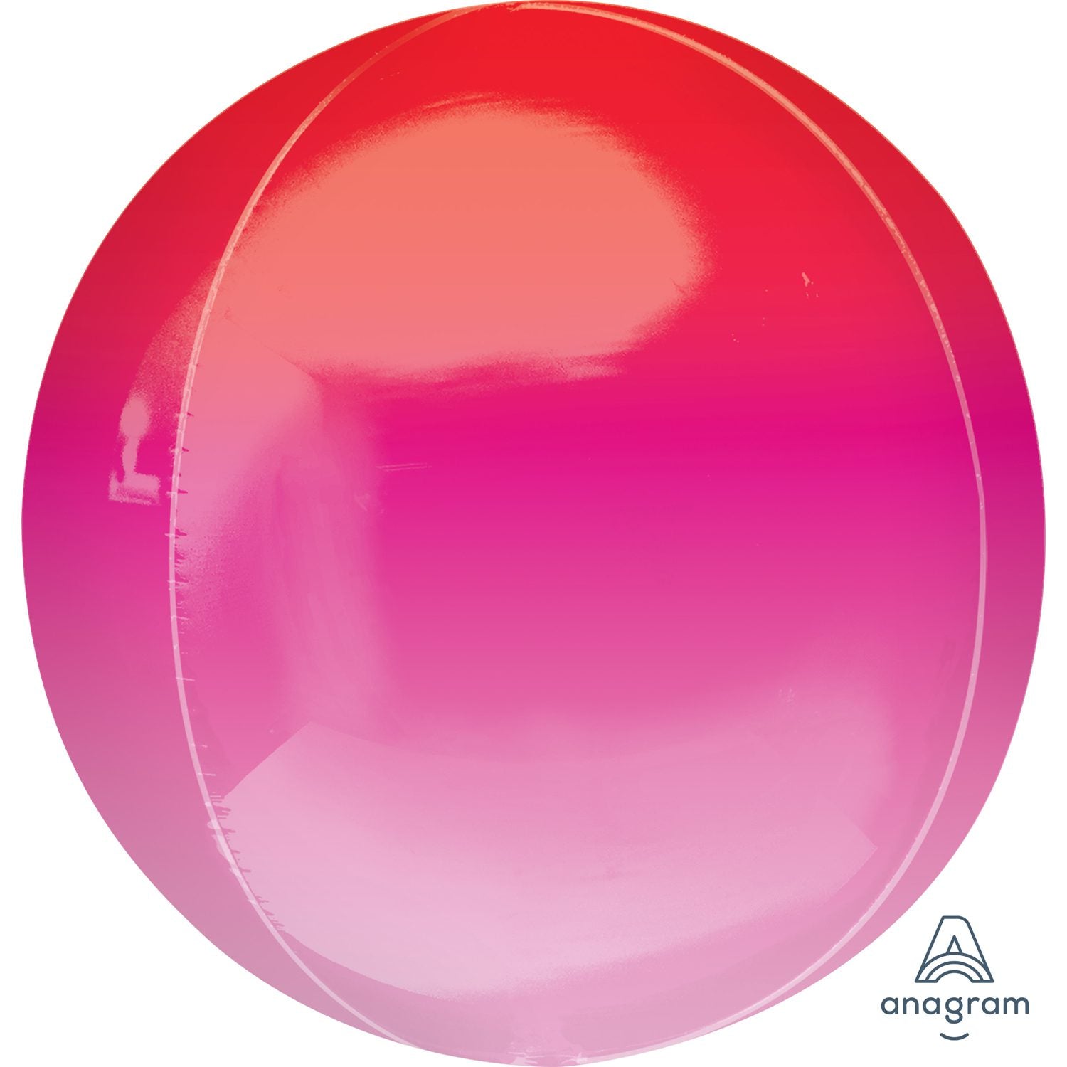 Amscan Anagram 16 inch Ombre Red Pink Orbz Foil Balloon 4055301