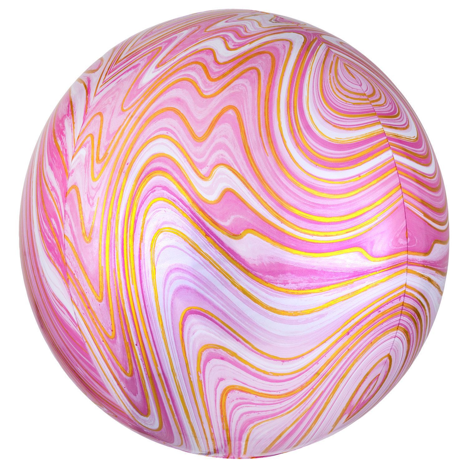 Amscan Anagram 16 inch Pink Marblez Orbz Foil Balloon 4139601
