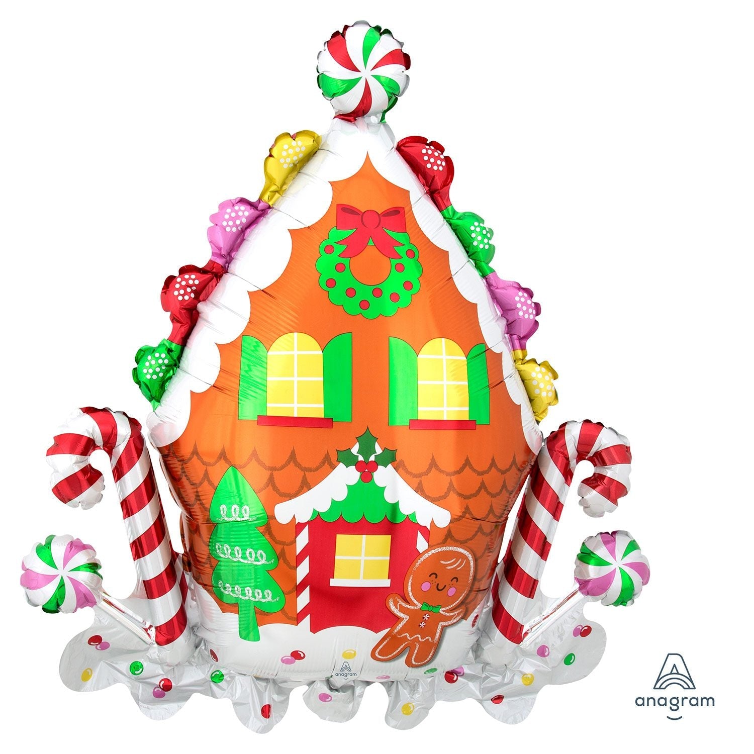 Amscan Anagram 30 inch Gingerbread House Super Shape Foil Balloon_4042901