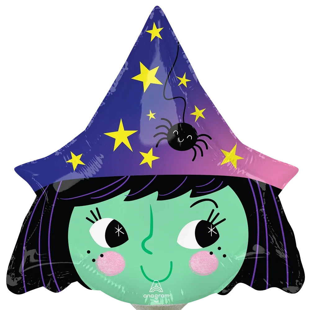 Anagram 14 inch Halloween Witch Mini Foil Balloon (Air Filled)_43157-Halloween-Witch.webp