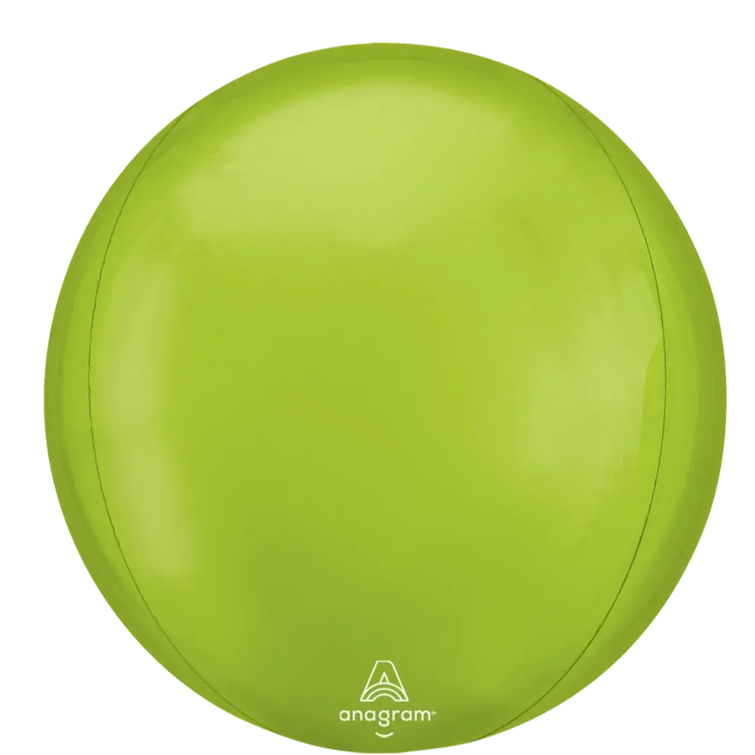 Anagram 16 inch Vibrant Green Orbz Foil Balloon.webp