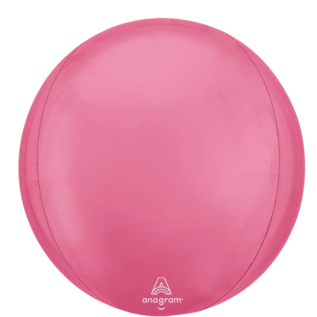 Anagram 16 inch Vibrant Pink Orbz Foil Balloon.webp