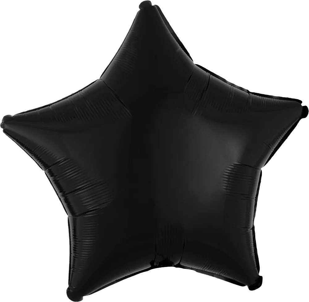 Anagram 18 inch Metallic Black Star Foil Balloon
