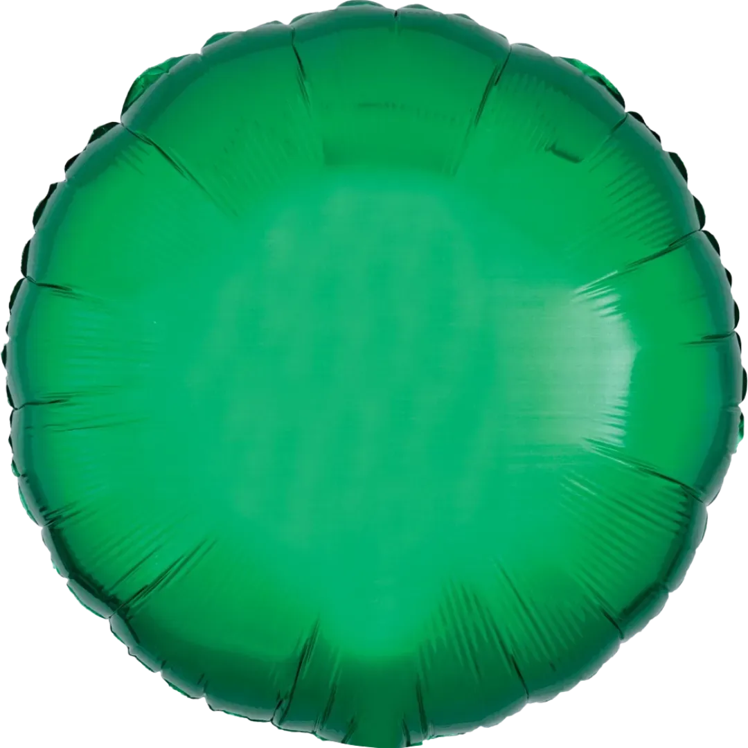 Anagram 18 inch Metallic Green Circle Foil Balloon.webp