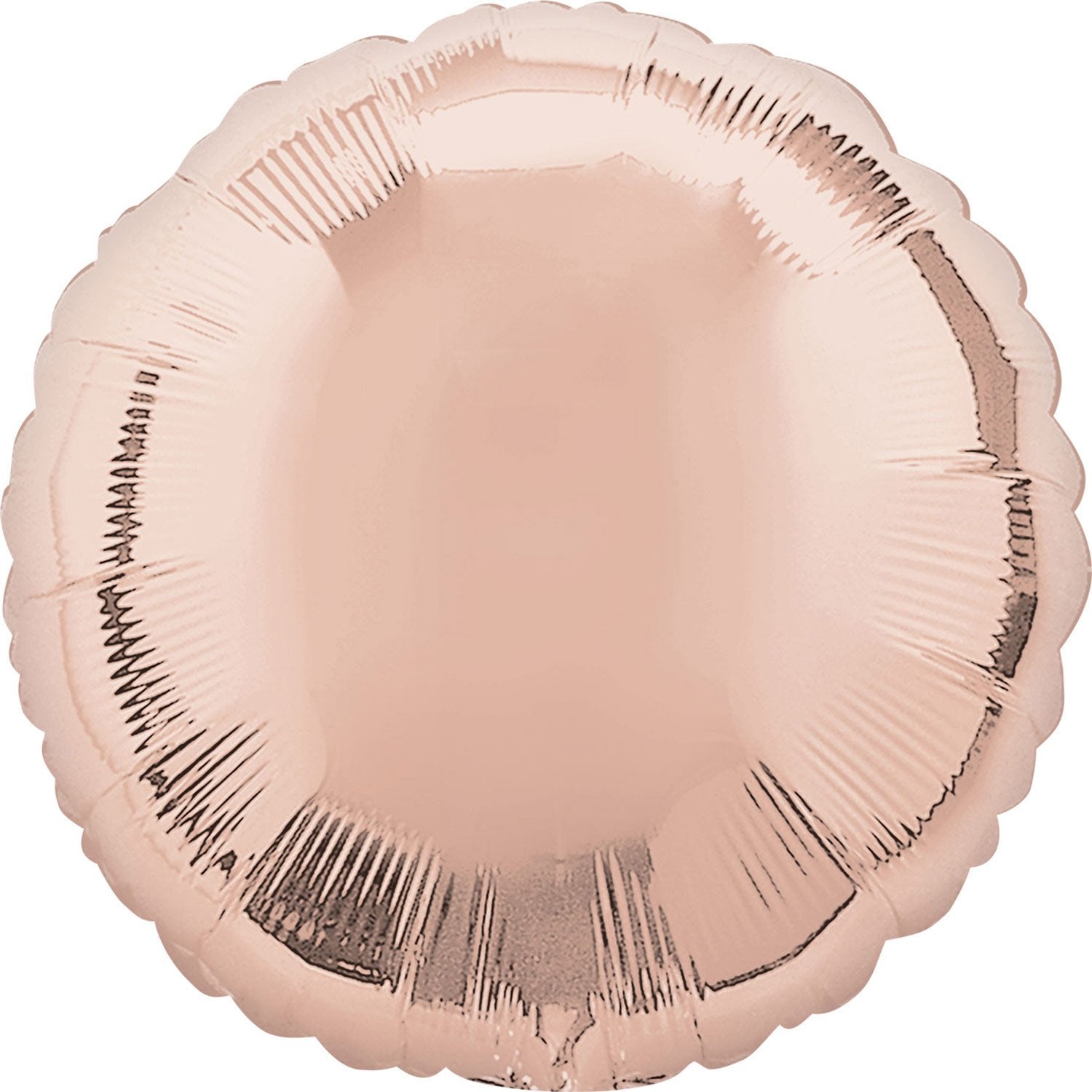 Anagram 18 inch Metallic Rose Gold Round Foil Balloon