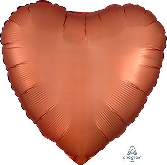 Anagram 18 inch Satin Luxe Amber Heart Foil Balloon