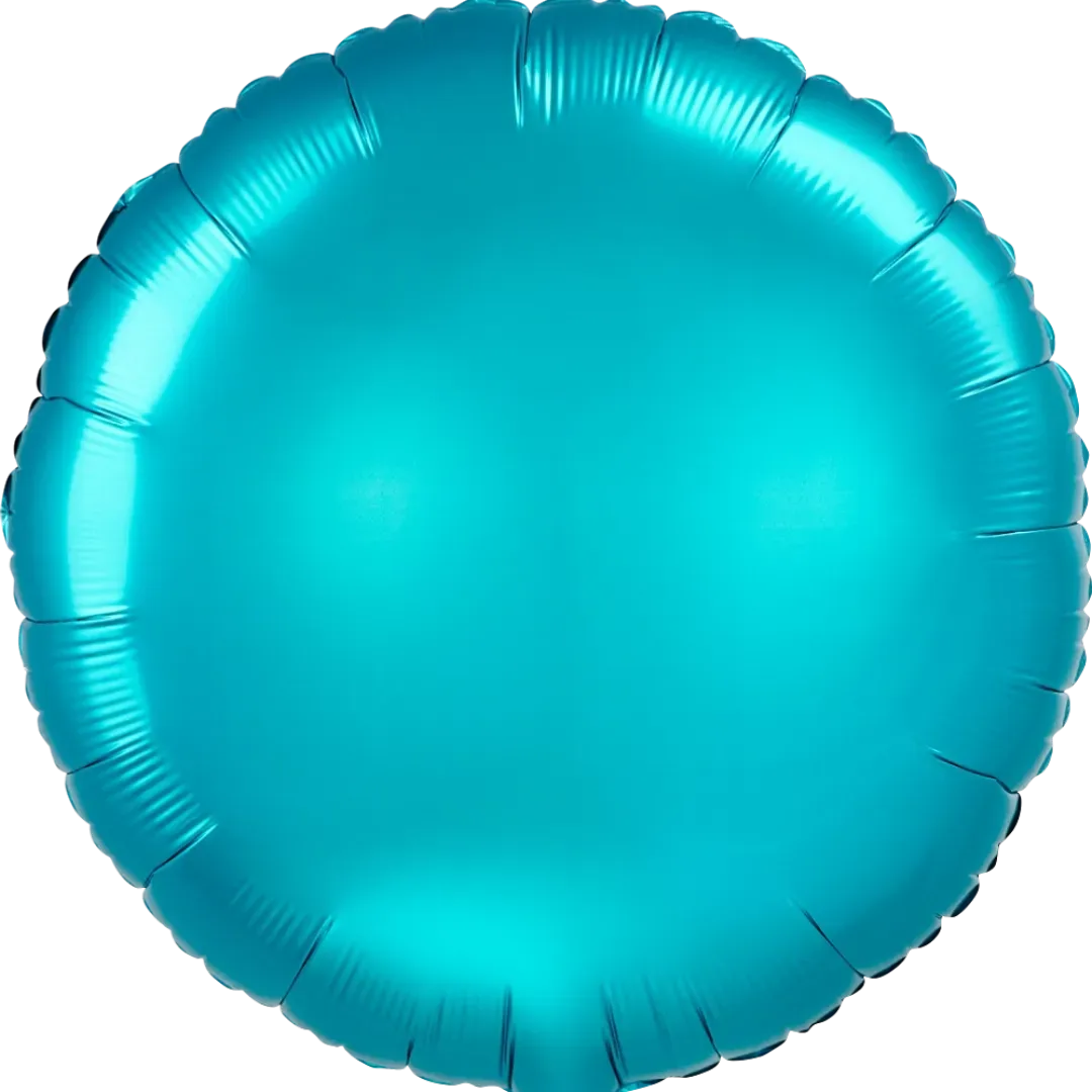 Anagram 18 inch Satin Luxe Aqua Circle Foil Balloon.webp