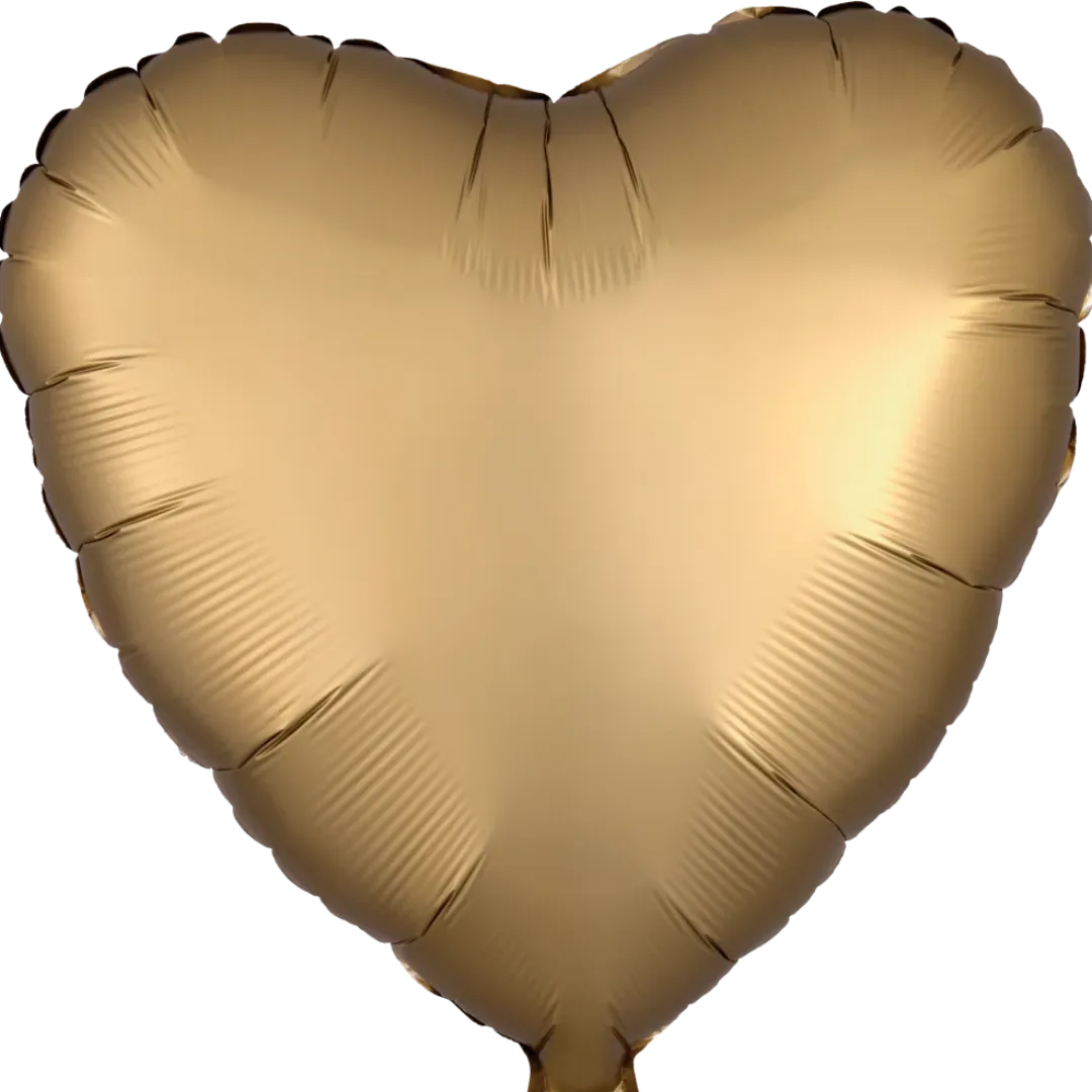 Anagram 18 inch Satin Luxe Gold Heart Foil Balloon.webp