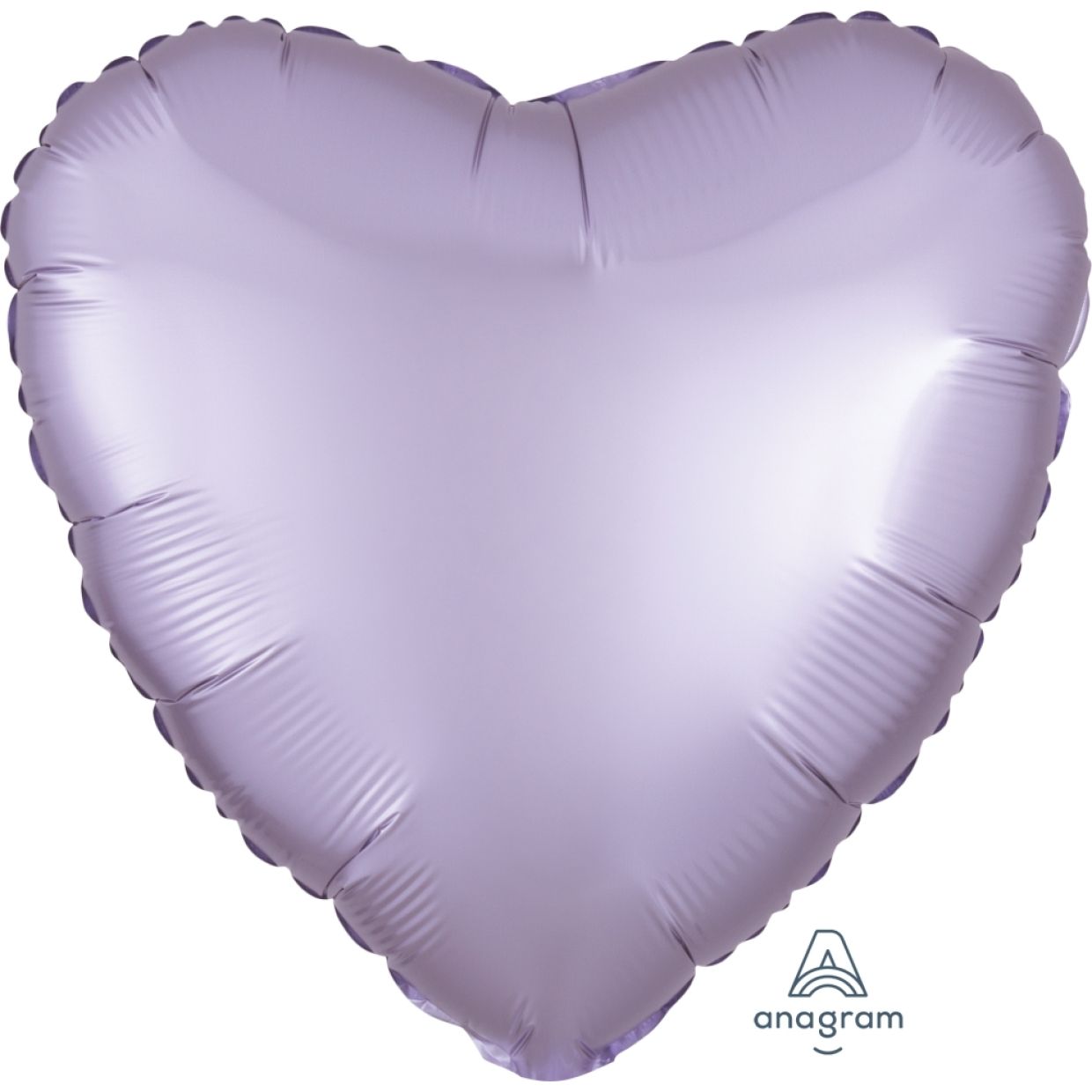 Anagram 18 inch Satin Luxe Pastel Lilac Heart Foil Balloon