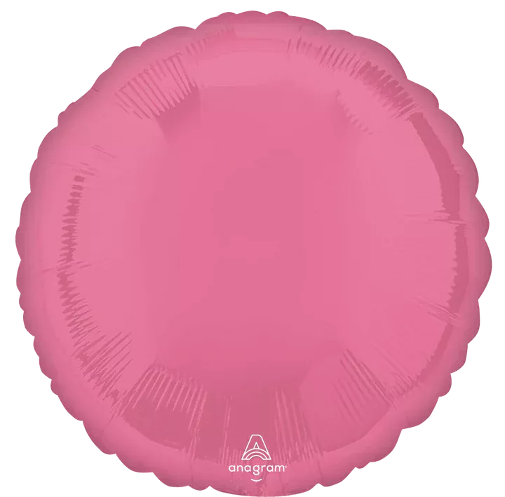 Anagram 18 inch Vibrant Pink Round Foil Balloon