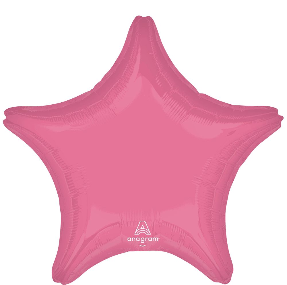 Anagram 18 inch Vibrant Pink Star Foil Balloon