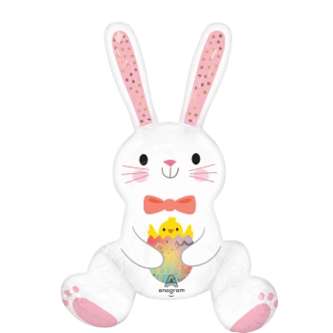 Anagram 23 inch Bunny Love Sitting Foil Balloon