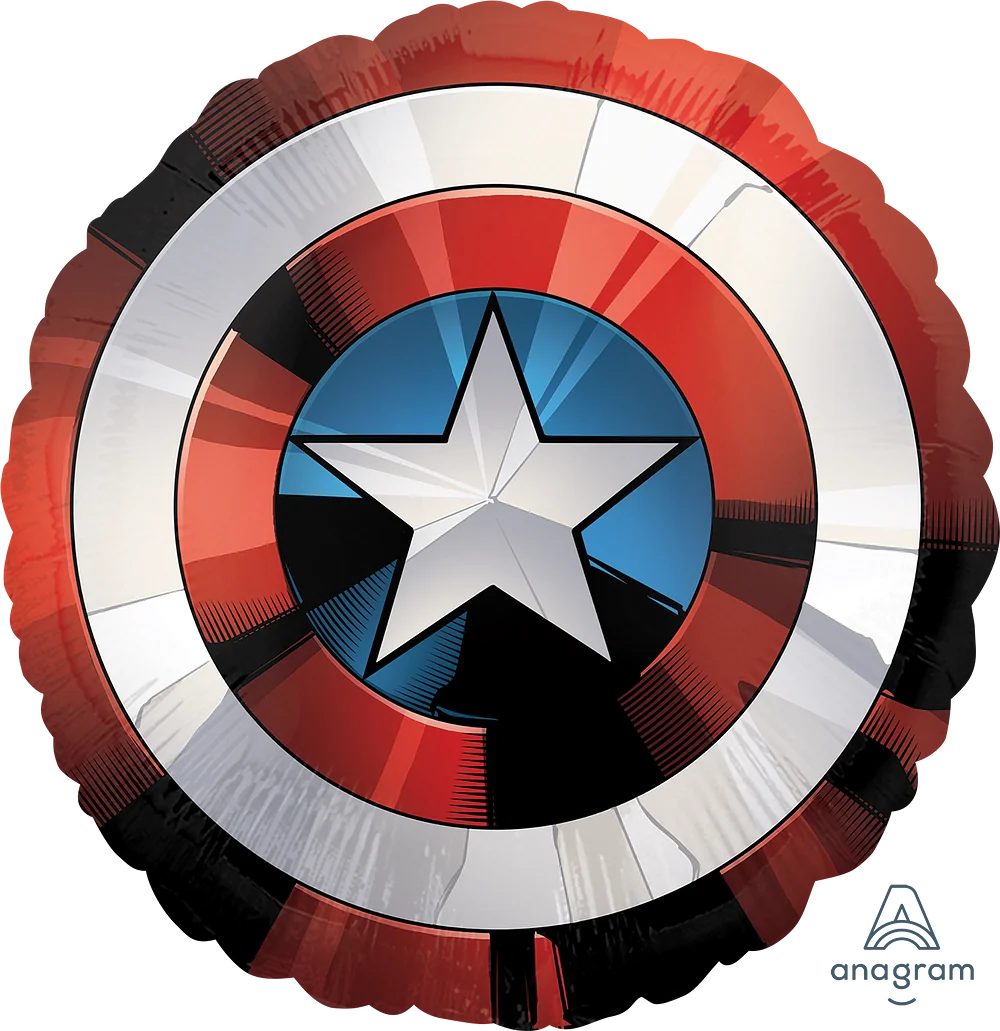 Anagram 28 inch Captain America Shield Supershape Foil Balloon_34841-Avengers-Shield.webp