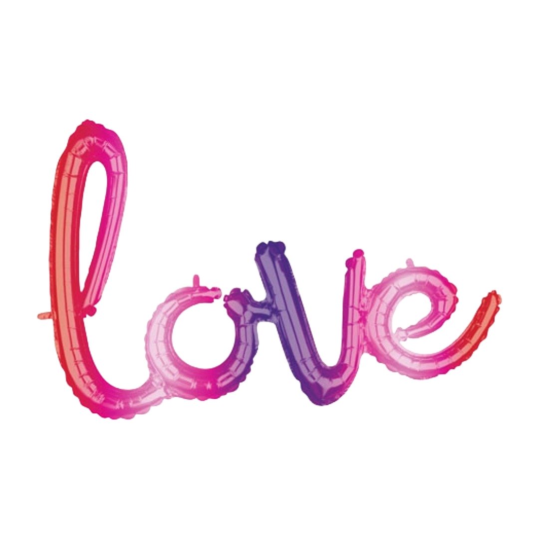 Anagram 31 inch Ombre Love Phrase Foil Balloon