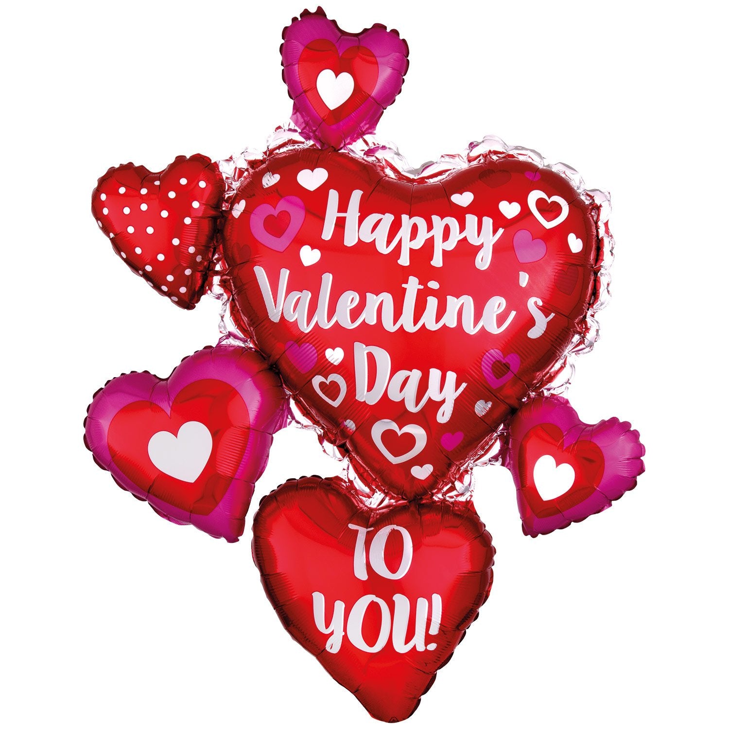 Anagram 34 inch Happy Valentines To You Hearts SuperShape Foil Balloon