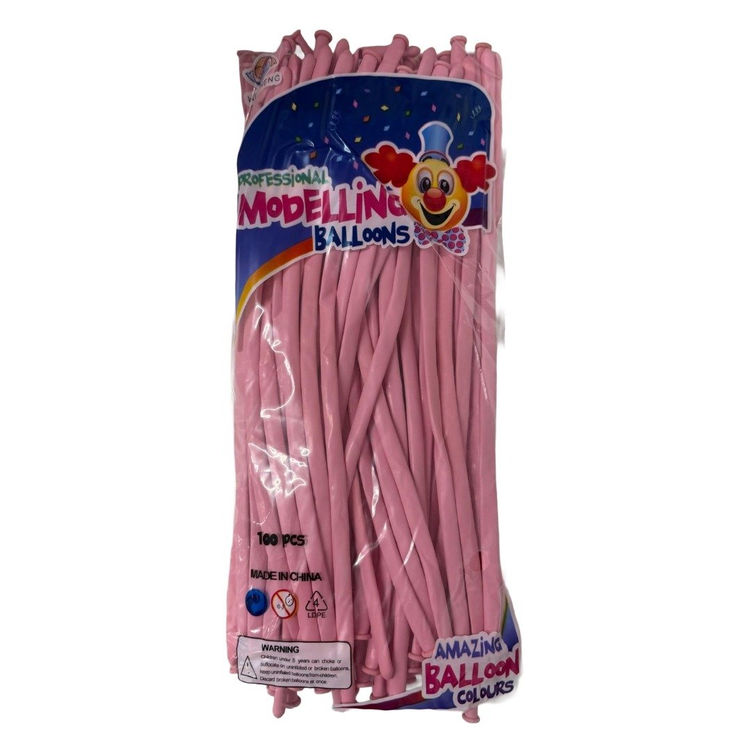 Baby Pink 260 Modelling Latex Balloons 100pk
