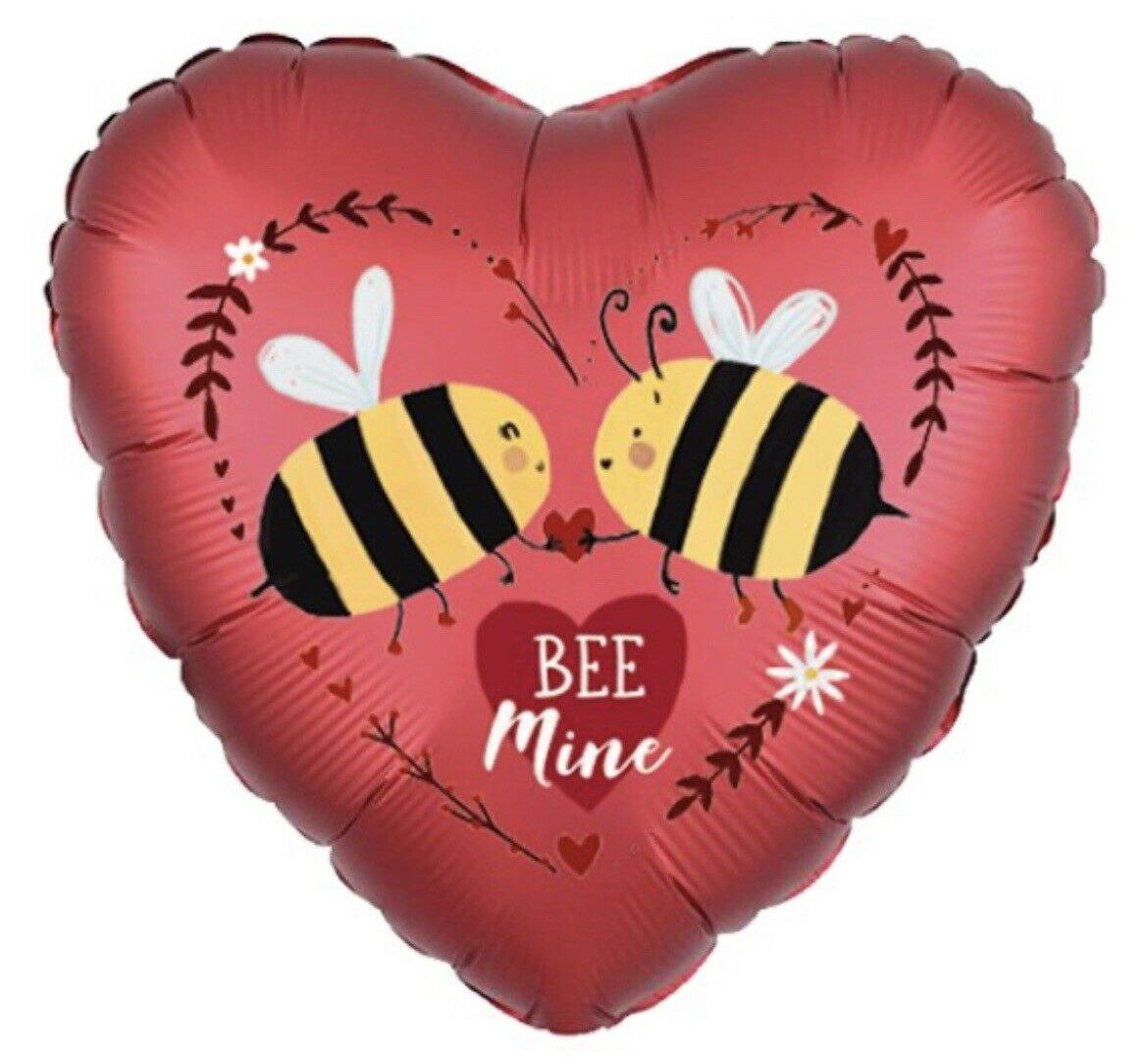 Ballunar 18 inch Happy Valentine's Day Bee Mine Red Foil Balloon_30174