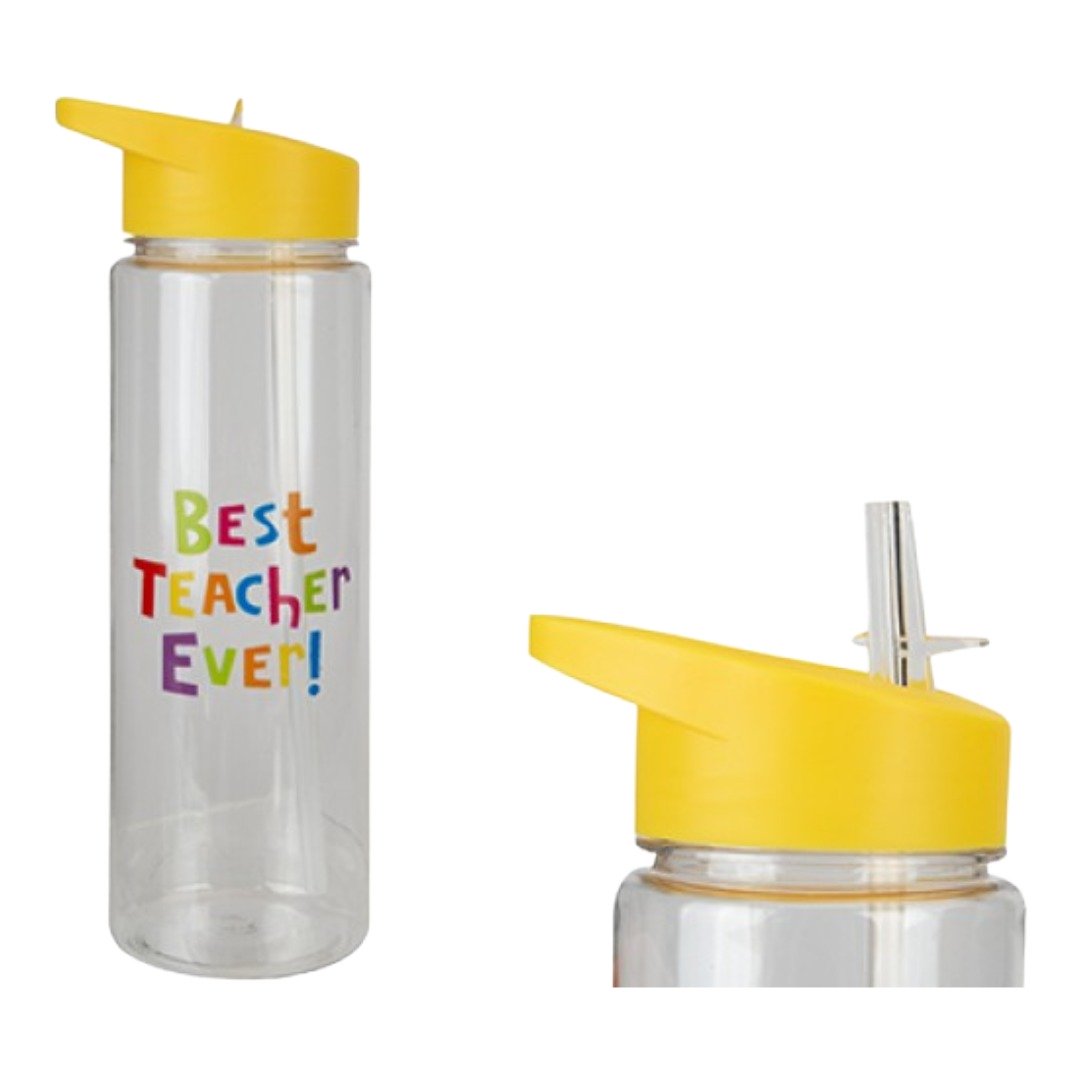 Best Teacher Ever Flip Top Water Bottle