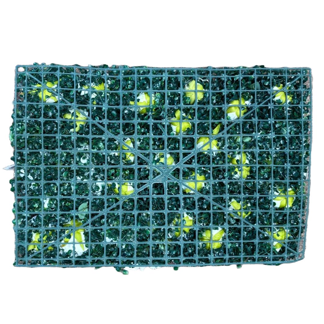 Eucalyptus Ivory Roses 60x40cm Flower Panel_14986b