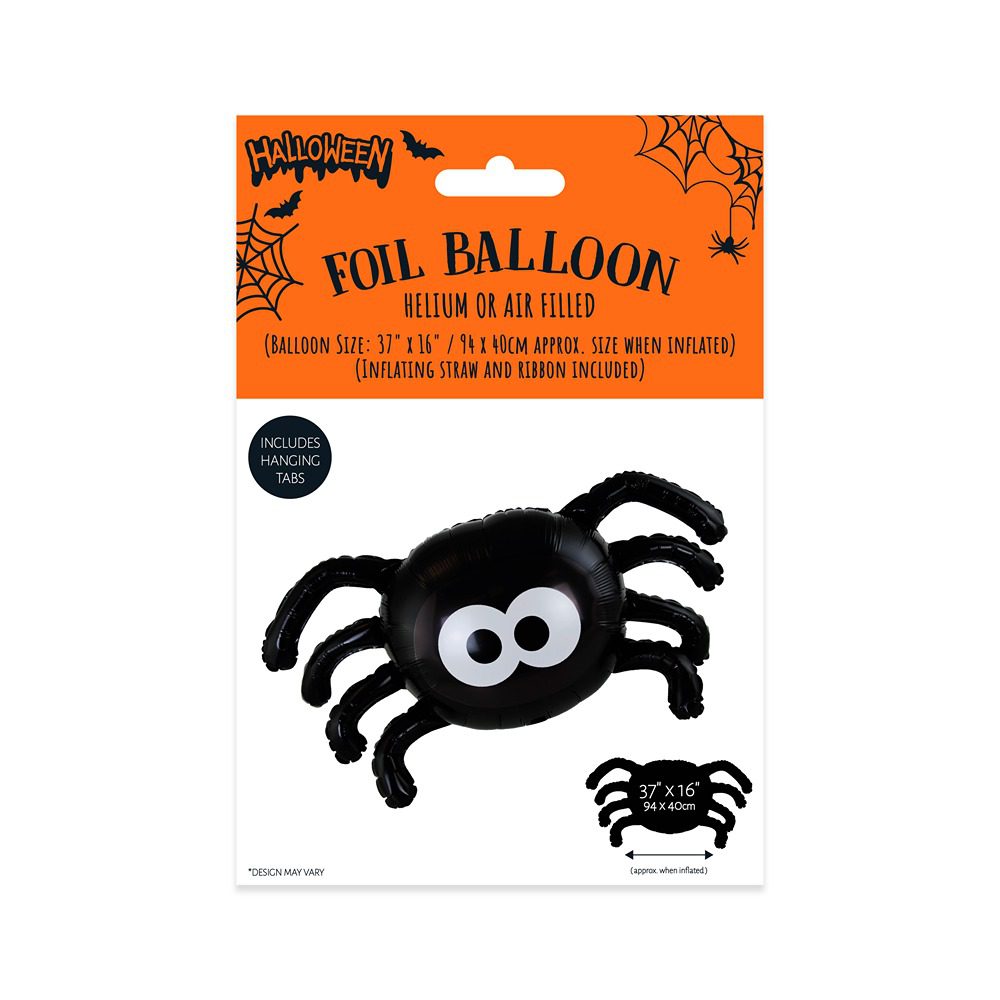 Eurowrap 35inch Black Spider Foil Balloon_32175-SPIC_fac.jpg